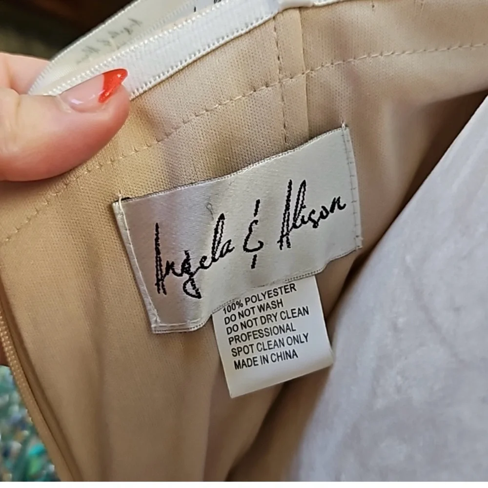 Prom green  Strapless Beaded Gown - Picture 7 of 8